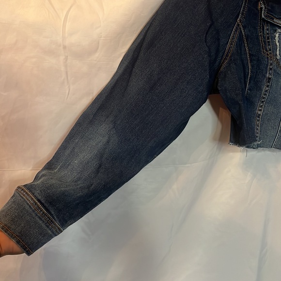 COPY - Lane Bryant Distressed Denim Jacket 18 - Picture 4 of 6